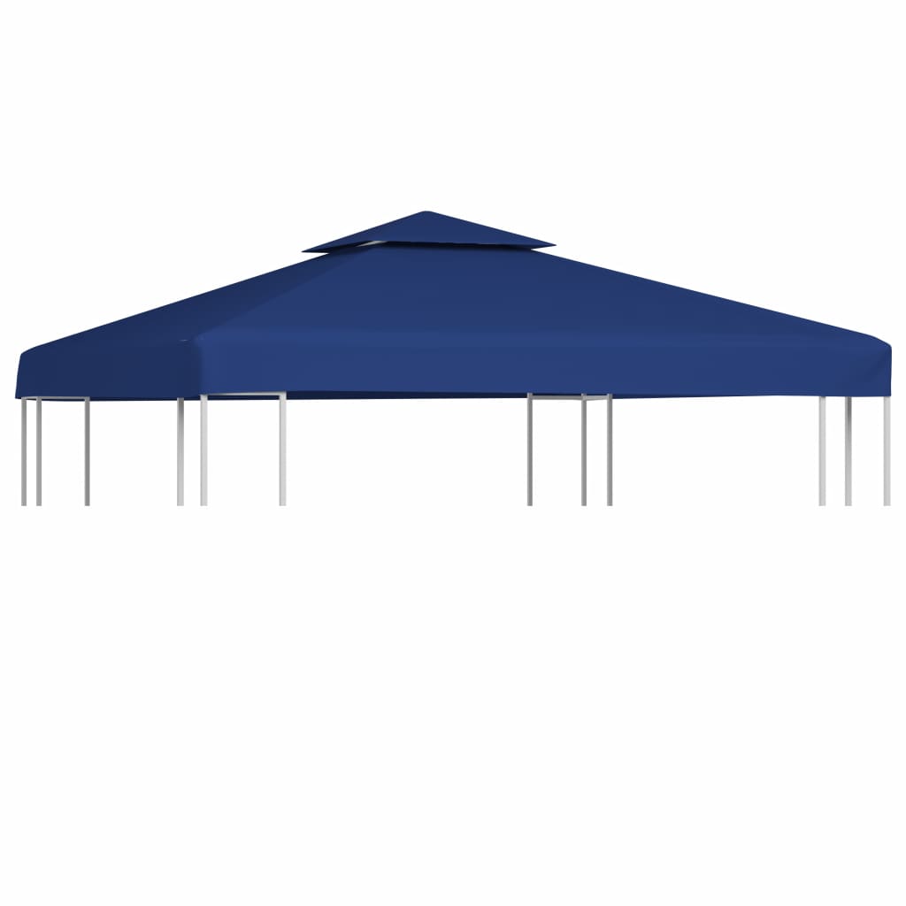 vidaXL Nepromokavá náhradní střecha na altán 310g/m² tmavě modrá 3x3m
