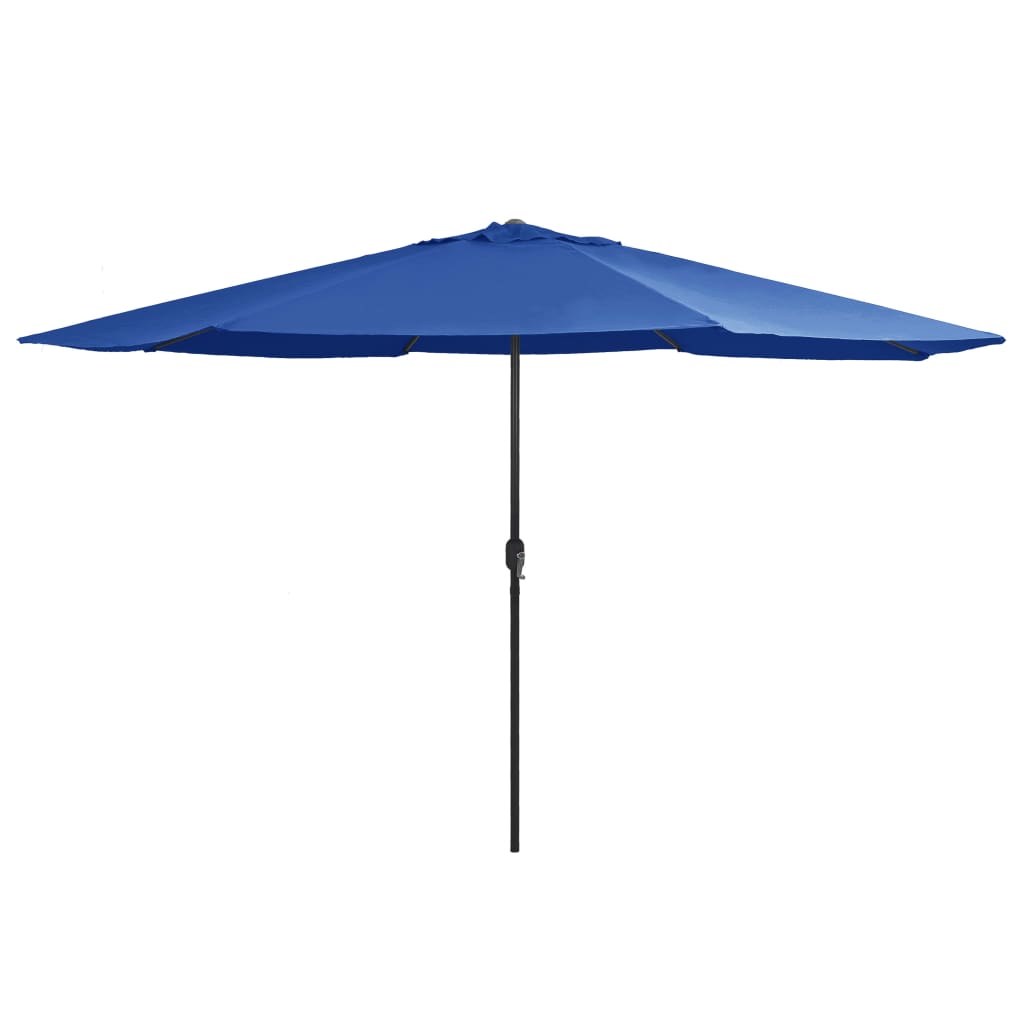 vidaXL Zahradní slunečník s kovovou tyčí 400 cm azurově modrý