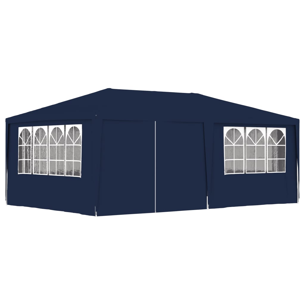 vidaXL Profesionální party stan s bočnicemi 4 x 6 m modrý 90 g/m²