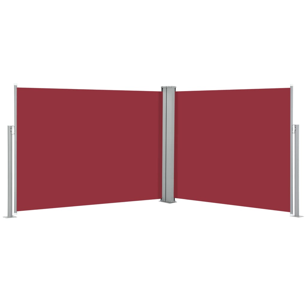 vidaXL Zatahovací boční markýza / zástěna červená 170 x 1000 cm