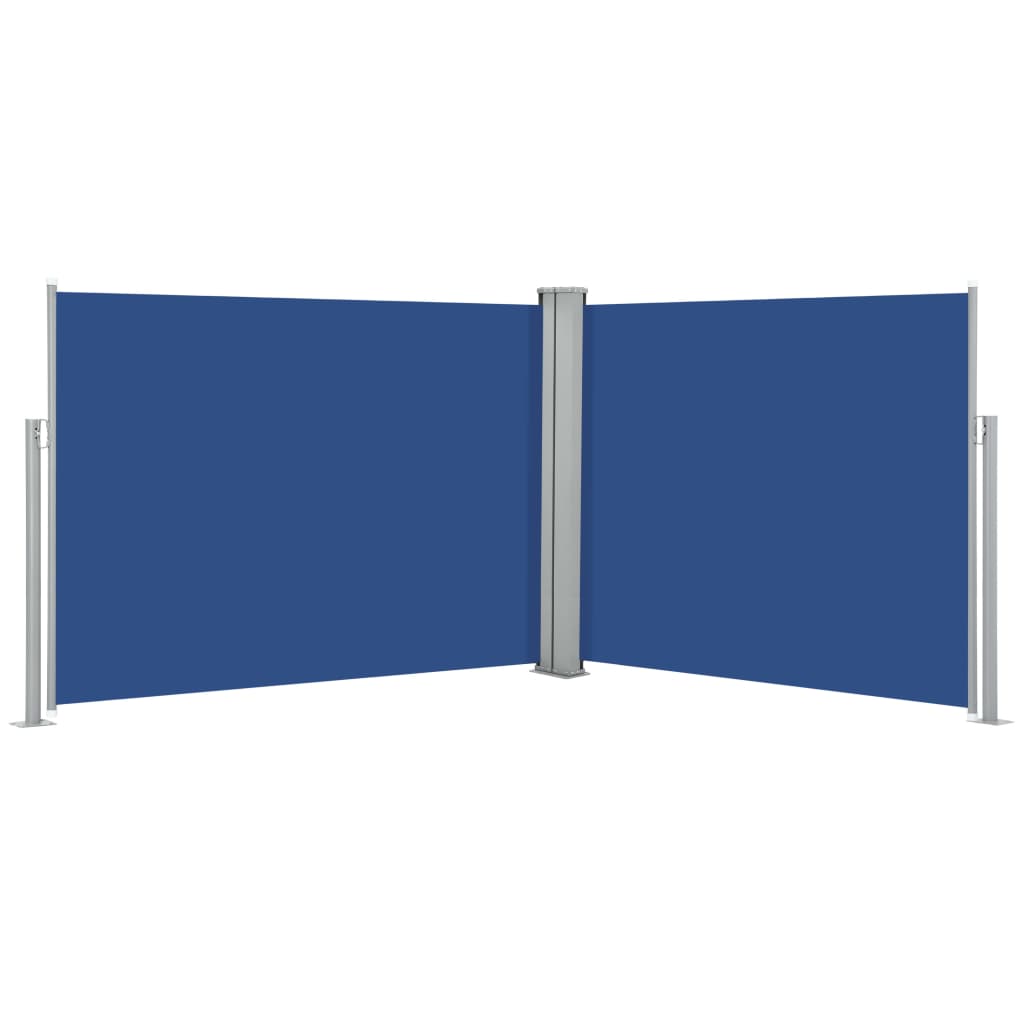 vidaXL Zatahovací boční markýza / zástěna modrá 170 x 1000 cm