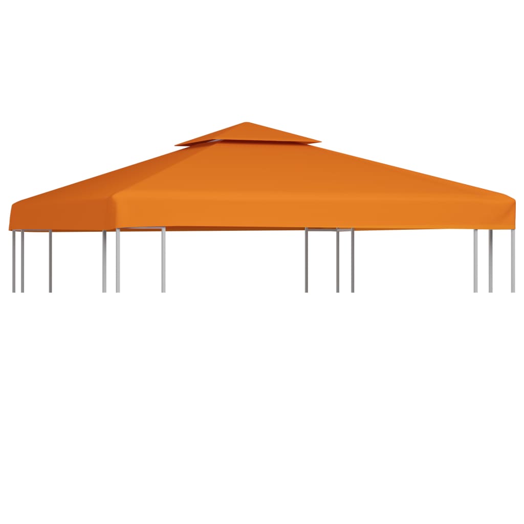 vidaXL Nepromokavá náhradní střecha na altán 310g/m² oranžová 3x3 m